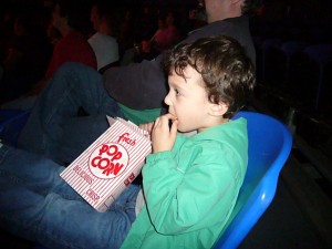 Tyler is mesmerized but still managed to stuff his face with popcorn and cotton candy!