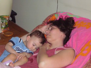 Ah, the days when my son napped with me!
