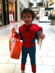 trick or treating Spiderman!